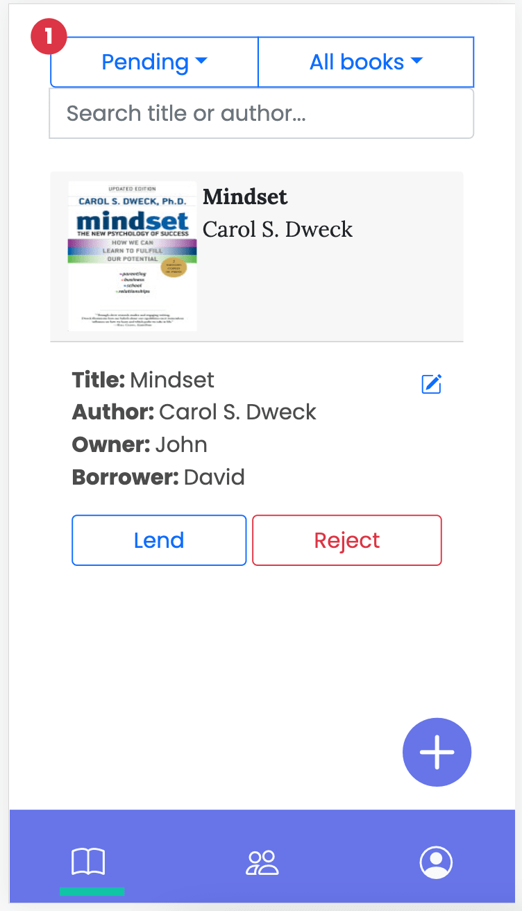 Lend or reject request feature preview